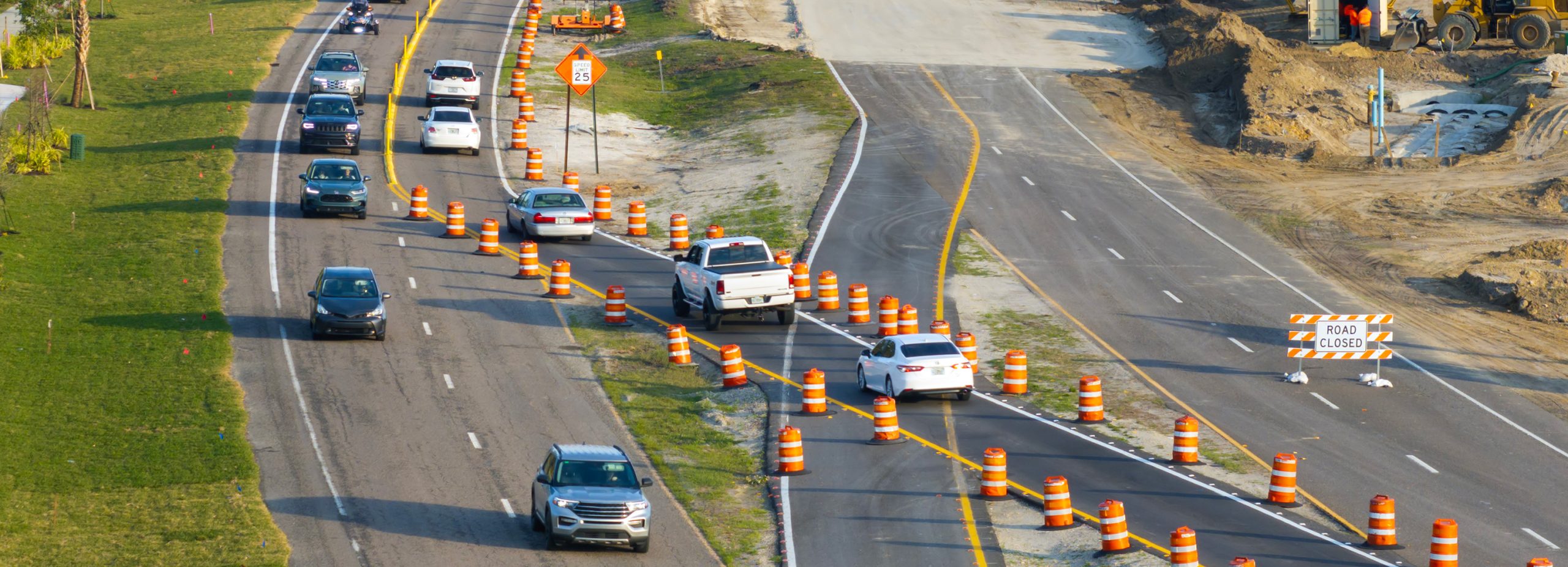 Highway construction zone